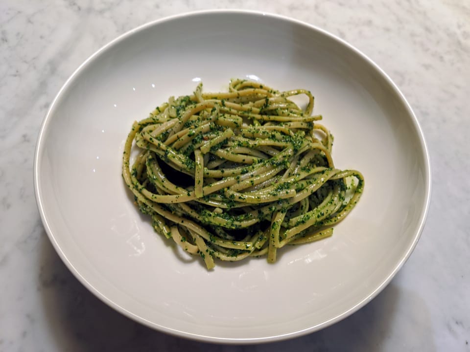 Kale and Almond Pesto Pasta