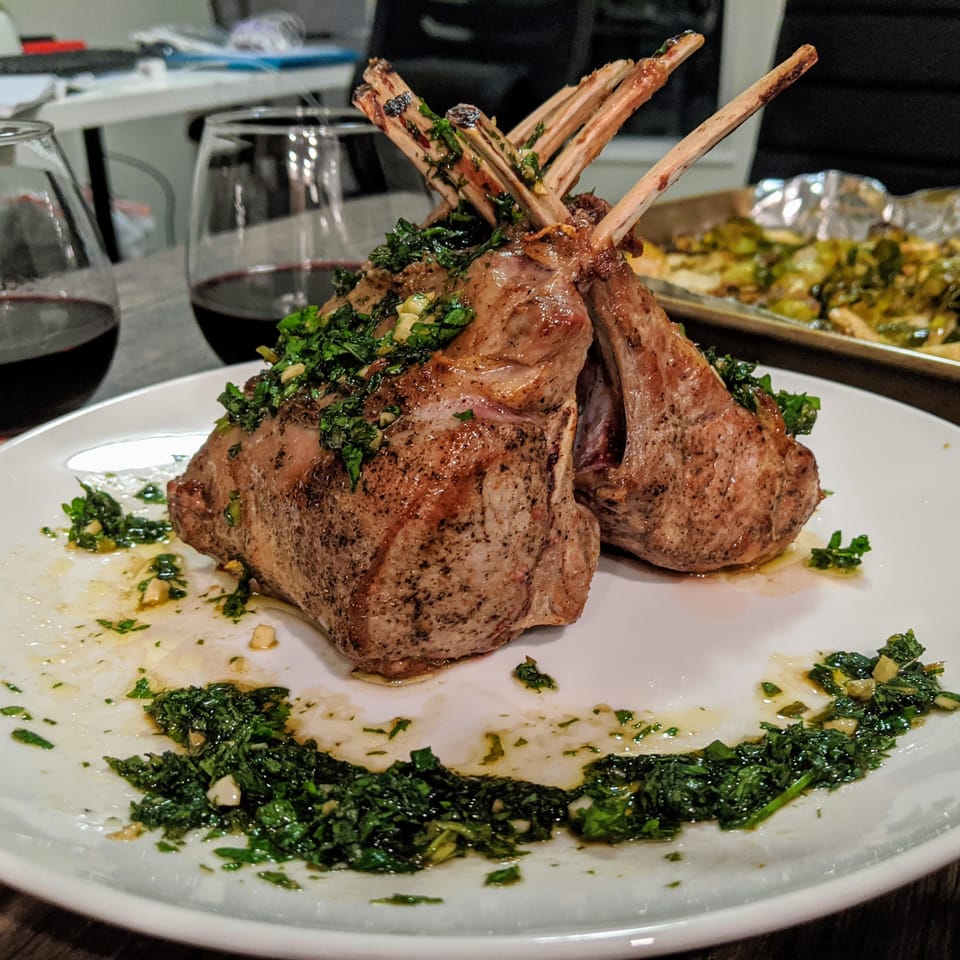 Roast Lamb with Mint Sauce